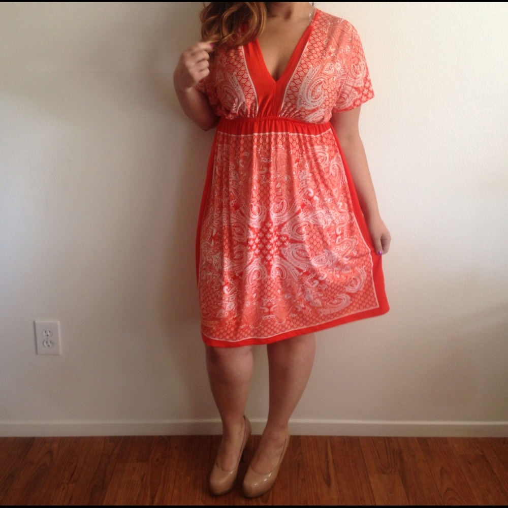 NWT Size-L Orange Summer Dress